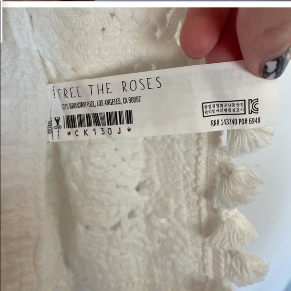 COPY - Beautiful crochet bright white jacket size M - Picture 6 of 6